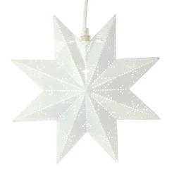 STAR TRADING Julepynt|Julestjerner>Classic dekostjerne af metal, hvid