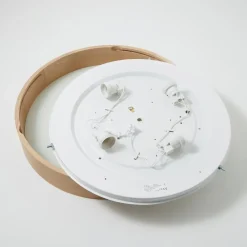 TEMAR LIGHTING Cleo loftlampe, Ø 48 cm, 4 lyskilder, egetræ, E27