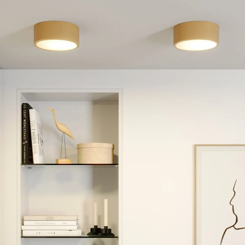 TEMAR LIGHTING Loftlamper|Loftlamper>Cleo loftlampe, Ø 20 cm, IP20, guldfarvet, metal, E27