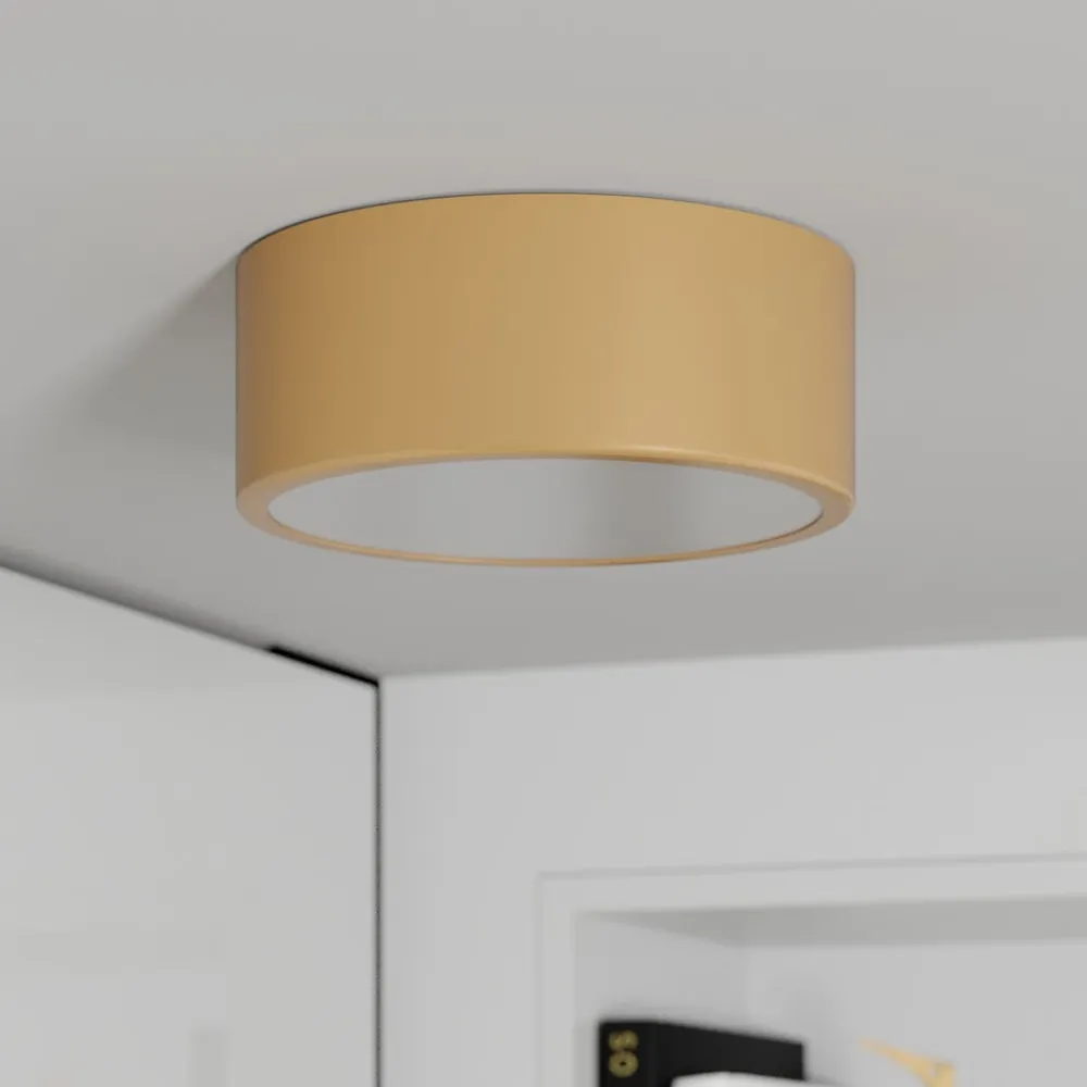 TEMAR LIGHTING Loftlamper|Loftlamper>Cleo loftlampe, Ø 20 cm, IP20, guldfarvet, metal, E27