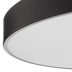 TEMAR LIGHTING Cleo loftlampe med glasdiffusor, sort, Ø 78 cm