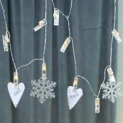 Clippy batteridrevet LED-foto-lyskæde, timer^STAR TRADING Online