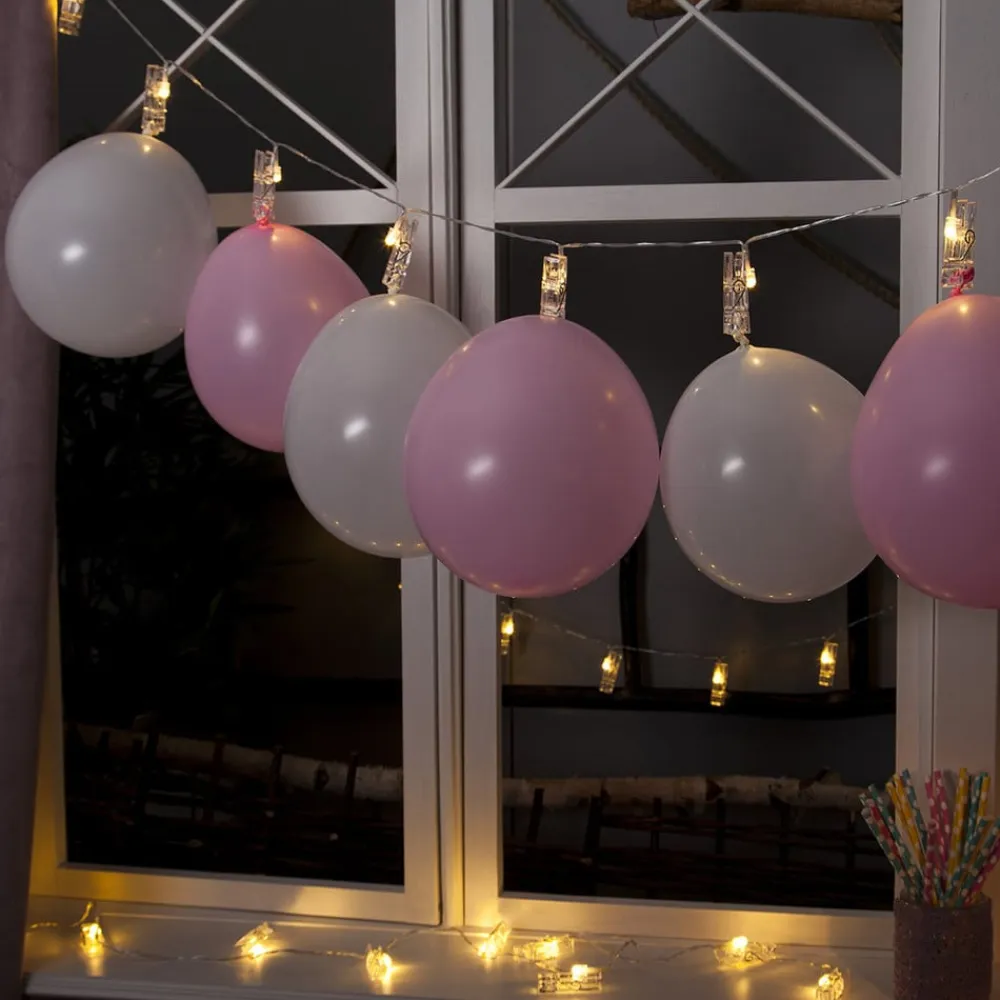 Clippy batteridrevet LED-foto-lyskæde, timer^STAR TRADING Online