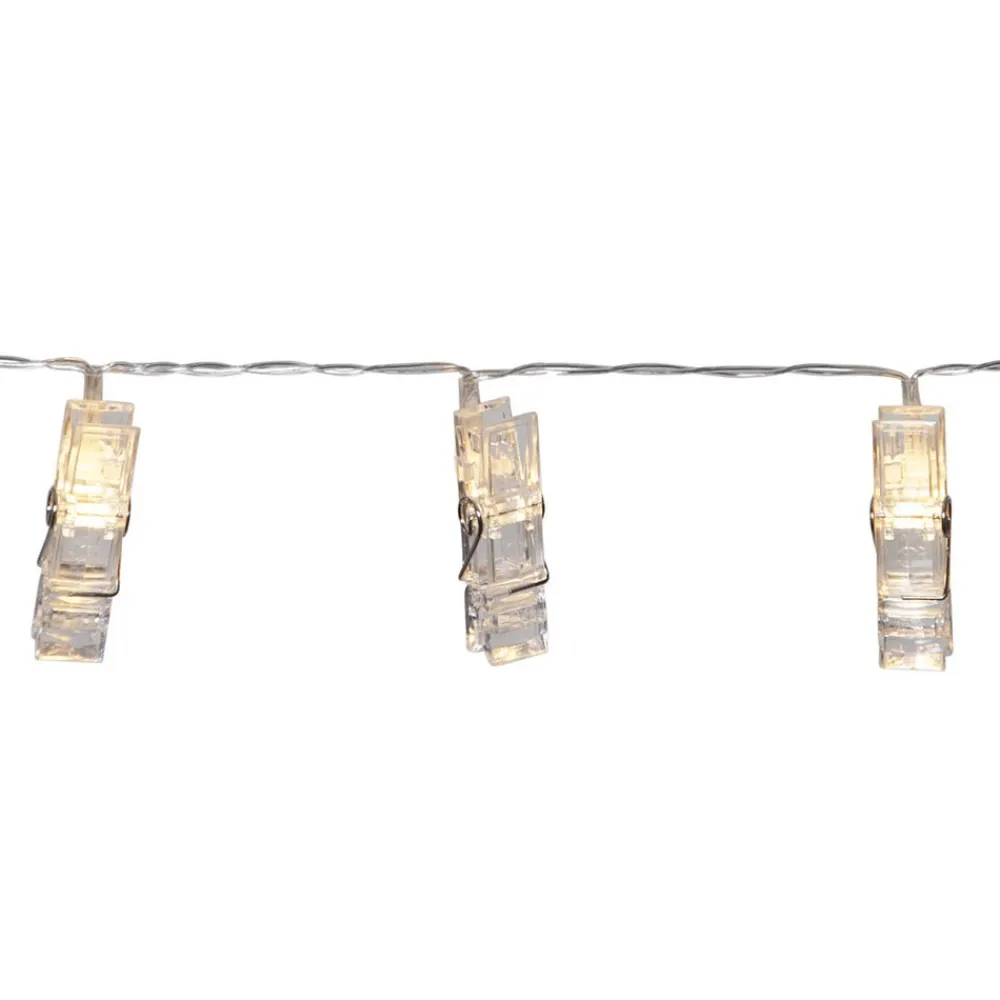 Clippy batteridrevet LED-foto-lyskæde, timer^STAR TRADING Online