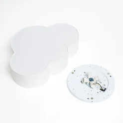 Cloud loftlampe, hvid, tekstil, længde 62 cm, E27, 4 lyskilder.^TK Lighting Outlet