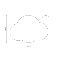TK Lighting Cloud væglampe, blå, stål, indirekte lys, 38 x 27 cm
