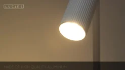 Lucide Club gulvlampe, justerbar, hvid, metal, 140 cm, GU10