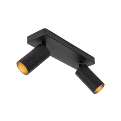 Lucide Clubs loftspot, 2 lyskilder, sort