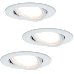 Paulmann Loftlamper|Loftlamper>Coin Slim 3-sæt LED-indbygningsspot, hvid IP23