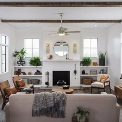 Colerne 52 LED-loftventilator, nikkel/hvid valnød^KICHLER Hot