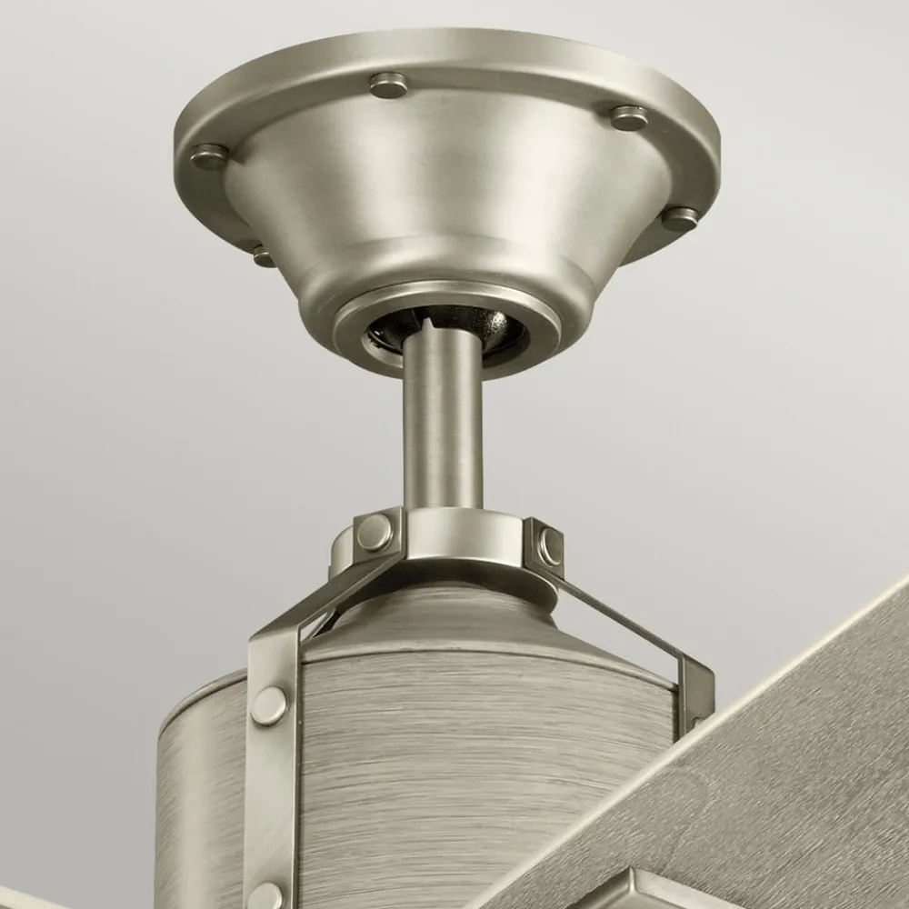 Colerne 52 LED-loftventilator, nikkel/hvid valnød^KICHLER Hot