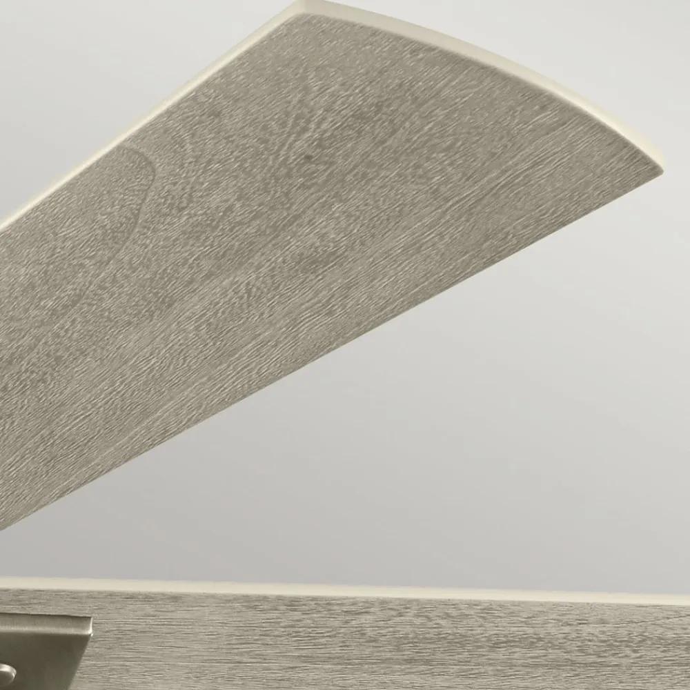 Colerne 52 LED-loftventilator, nikkel/hvid valnød^KICHLER Hot