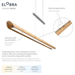 Colombia S LED-pendellampe, eg natur^Elobra Online