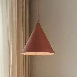 Cono pendel, enkelt lys, Ø 25 cm, teglrød^TK Lighting Hot