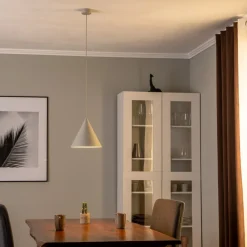 Cono pendel, enkeltlys, Ø 25 cm, beige^TK Lighting Clearance