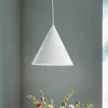 TK Lighting Pendellamper|Pendellamper>Cono pendel, hvid, Ø 25 cm, stål, enkelt lys
