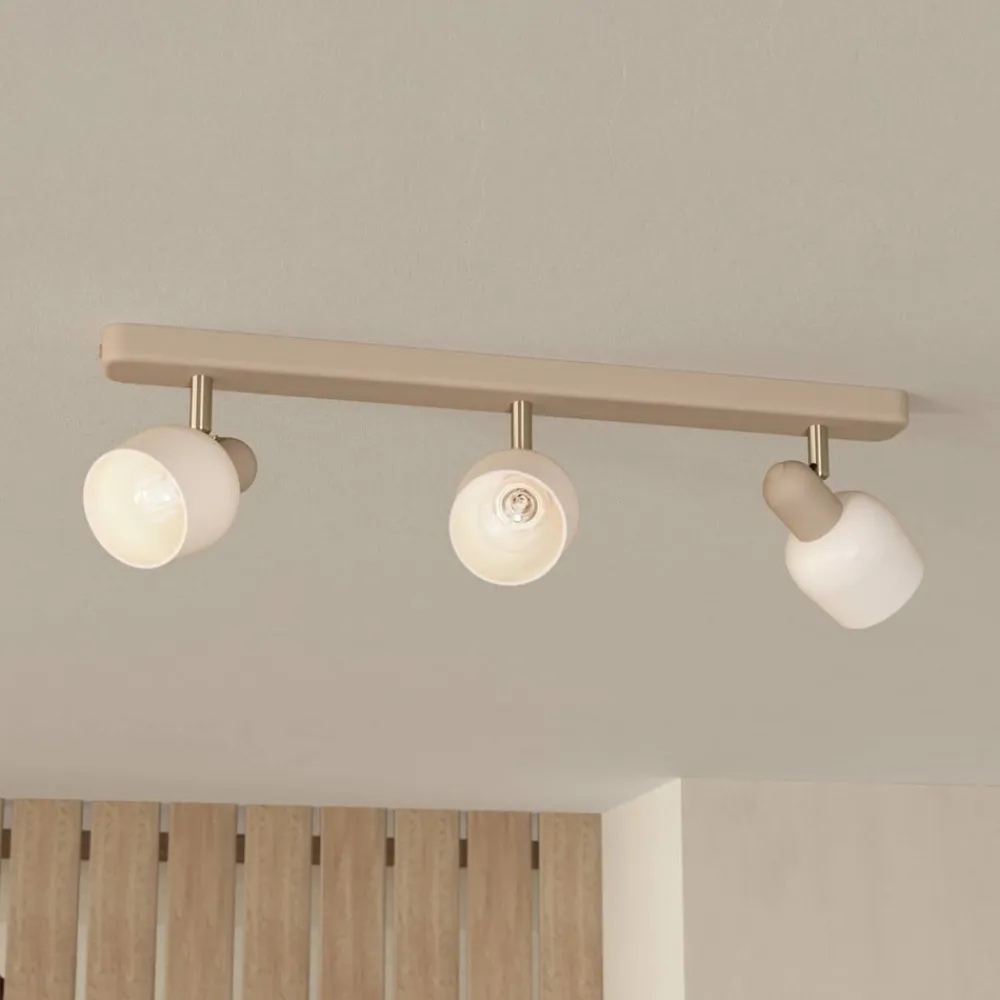 EGLO Corato loftspot, sand/nikkel/opal, 3 lyskilder.