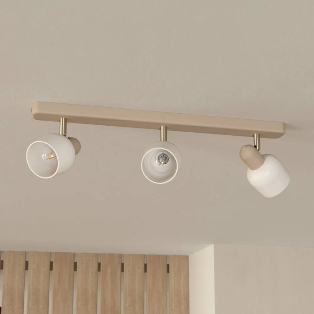 EGLO Corato loftspot, sand/nikkel/opal, 3 lyskilder.