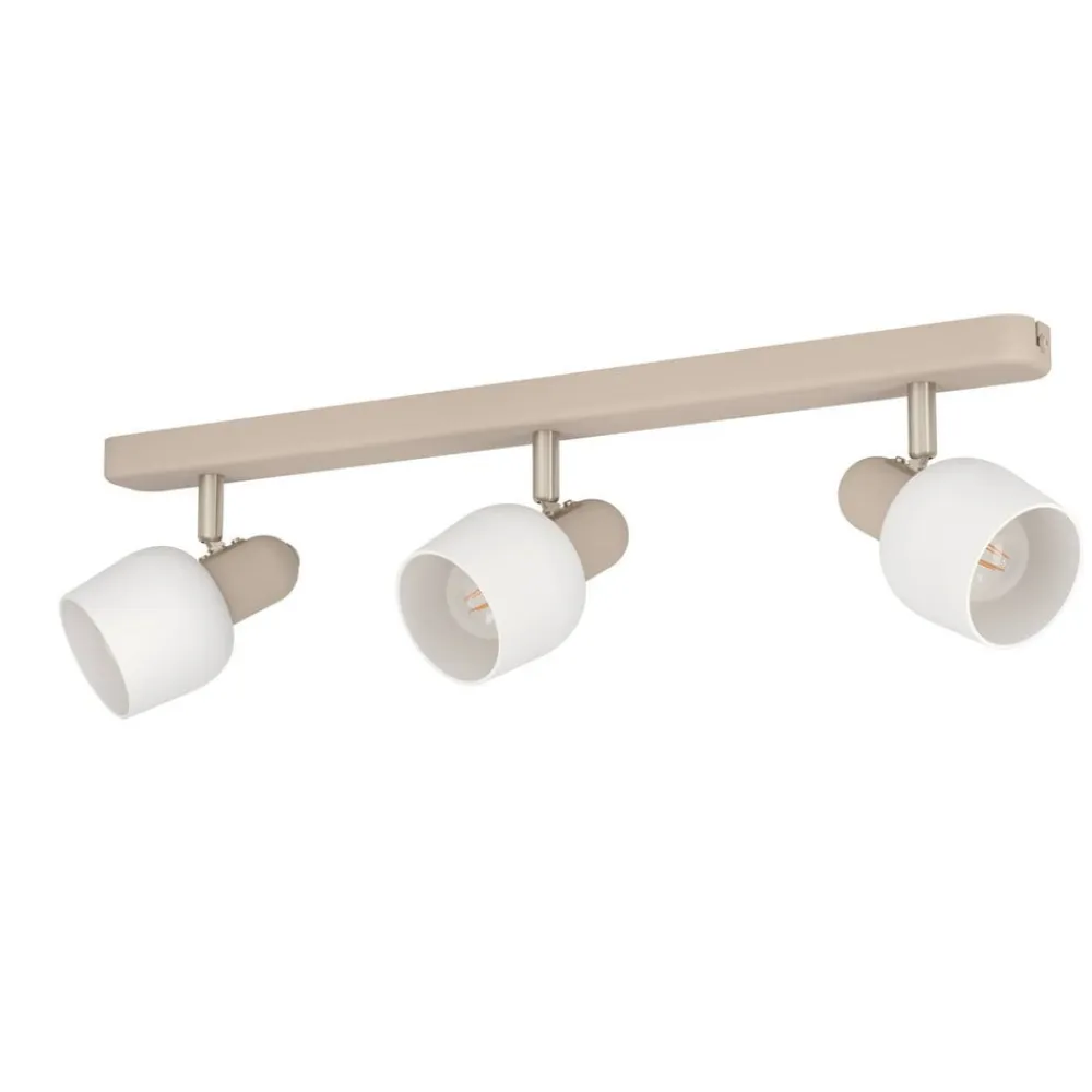 EGLO Corato loftspot, sand/nikkel/opal, 3 lyskilder.