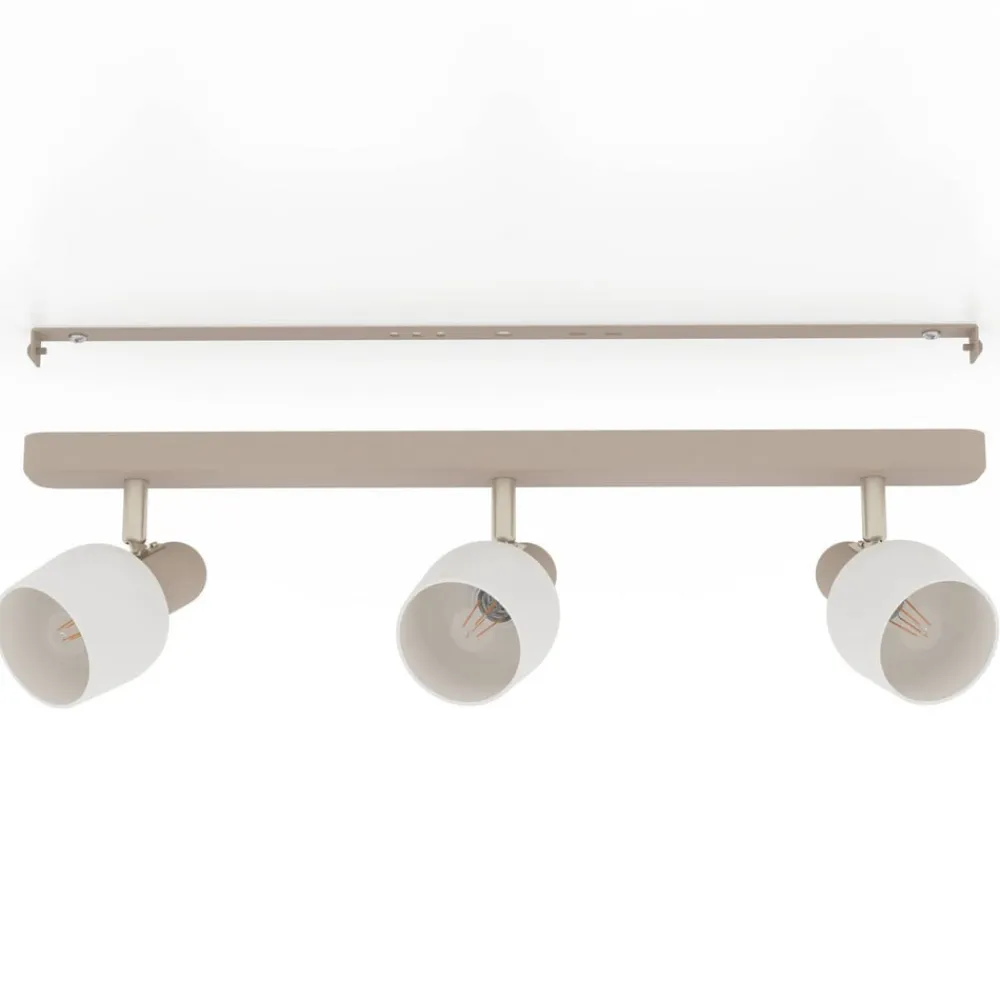 EGLO Corato loftspot, sand/nikkel/opal, 3 lyskilder.