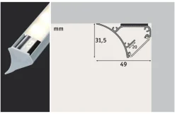 Corner Profil 1m til LED-Stripe^Paulmann Hot