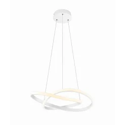 Reality Leuchten Pendellamper>Course LED-pendel, mat hvid, 4.000 K, Ø 60 cm, metal