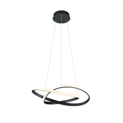 Reality Leuchten Pendellamper|Pendellamper>Course LED-pendel, sort, 3.000 K, Ø 60 cm, metal