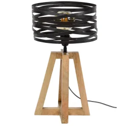 Zijlstra Crossround-bordlampe med trefod i træ