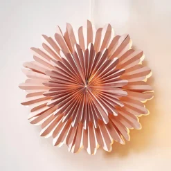 STAR TRADING Dekorationsbelysning|Julepynt>Crystal dekostjerne, papir, uden fatning, pink