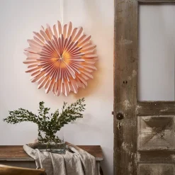 STAR TRADING Dekorationsbelysning|Julepynt>Crystal dekostjerne, papir, uden fatning, pink