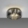 Trio Lighting Loftlamper|Loftlamper>Crystel loftslampe af glas, krom, Ø 34 cm