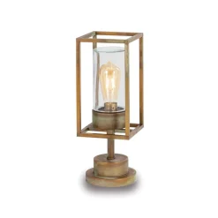 Moretti Luce Sokkellamper>Cubic³ 3369 sokkellampe antik messing/klar