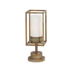 Moretti Luce Cubic³ 3369 sokkellampe antik messing/opal