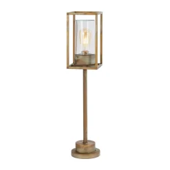 Moretti Luce Gadebelysning>Cubic³ 3370 væglampe antik messing/klar