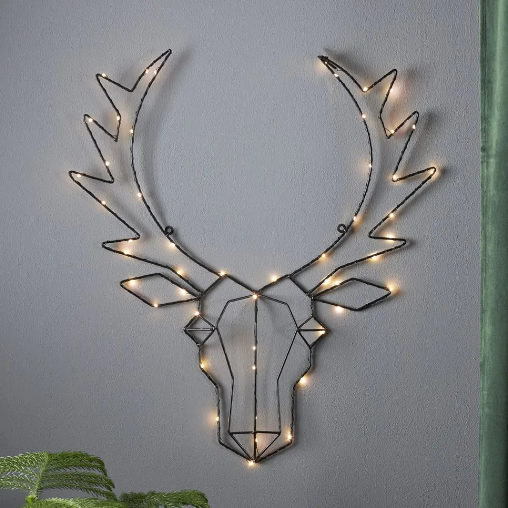 Cupid LED-dekorationslampe, rensdyrhoved^STAR TRADING Discount