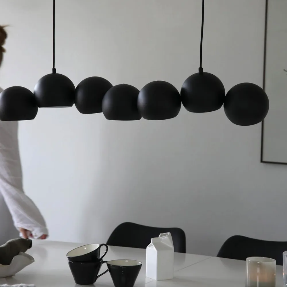 Markslöjd Pendellamper>Cupolo hængelampe, sort, jern, længde 101 cm, 7 lyskilder