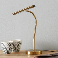Curtis bøjelig LED-bordlampe, antik messing^Trio Lighting Best