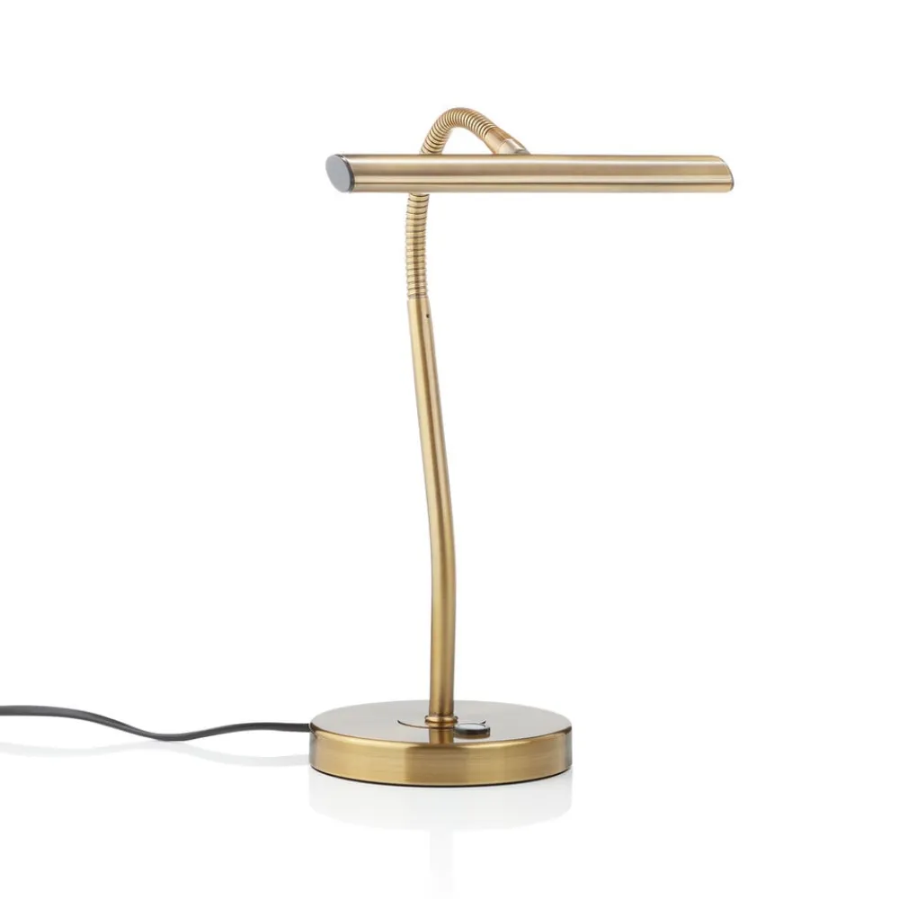 Curtis bøjelig LED-bordlampe, antik messing^Trio Lighting Best