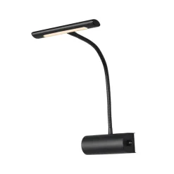 Curtis væglampe med fleksibel arm, dæmpbar, sort^Trio Lighting New