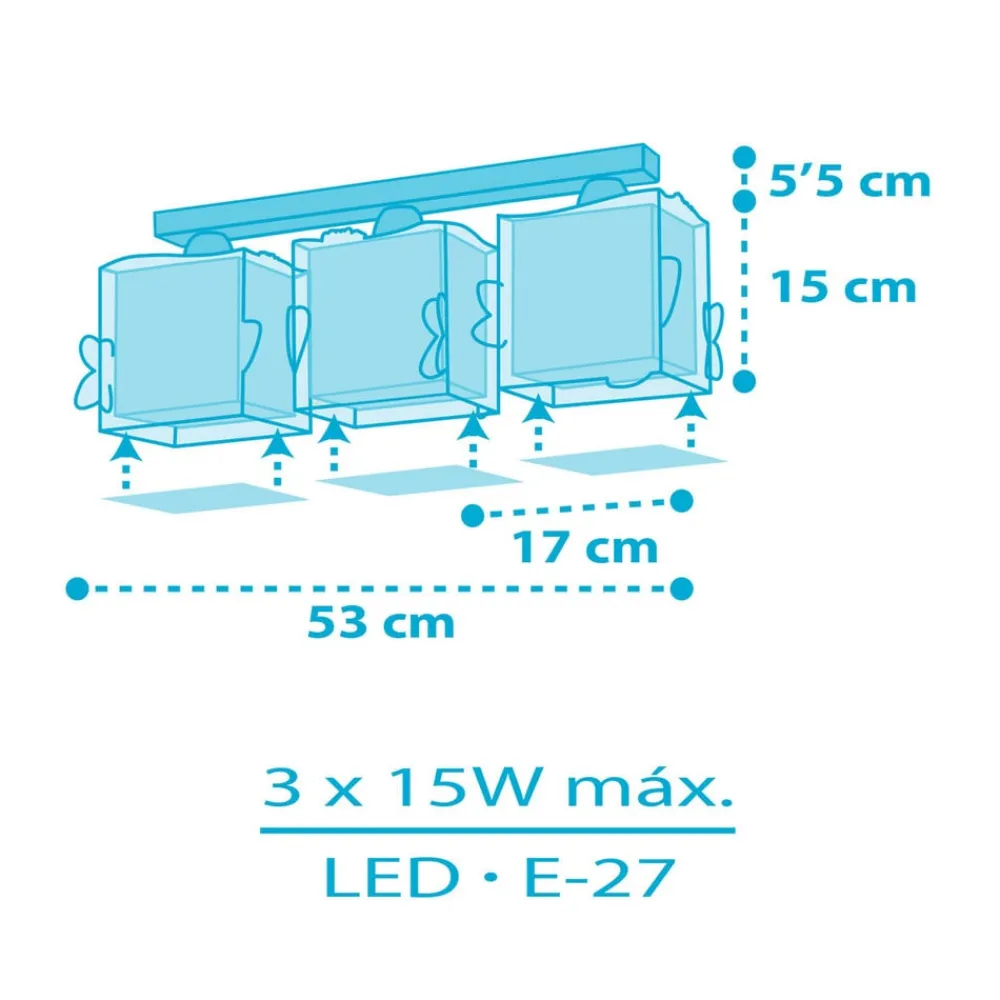 Little Shark loftlampe, havmotiv 3 lyskilde^Dalber Hot