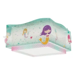 Børn Dalber Mermaids loftlampe, havfruer, 1 lyskilde