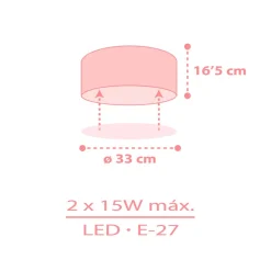 Star Light loftslampe til børn, pink^Dalber Sale