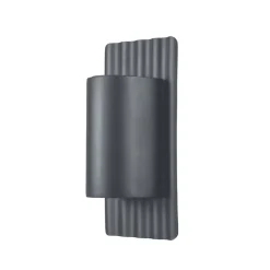 Elstead Dali udendørs væglampe af rustfrit stål, grå