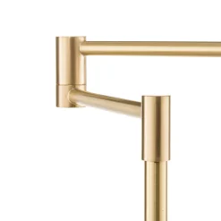 Danuta justerbar LED-gulvlampe, mat messing^Knapstein Hot