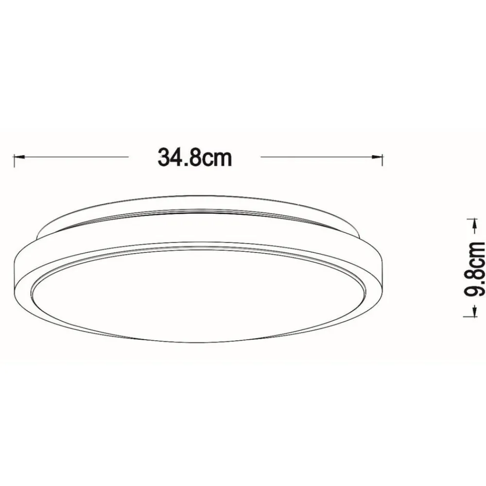 Lucide Loftlamper>Dasher LED loftlampe, hvid, Ø 34,8 cm, 2700 K, IP44