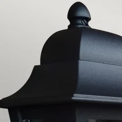 Elstead Deco Lane udendørs væglampe, sort, lygte, aluminium, IP44