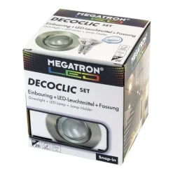 MEGATRON Decoclic LED-indbygningsspot set GU10 4,5 W, jern