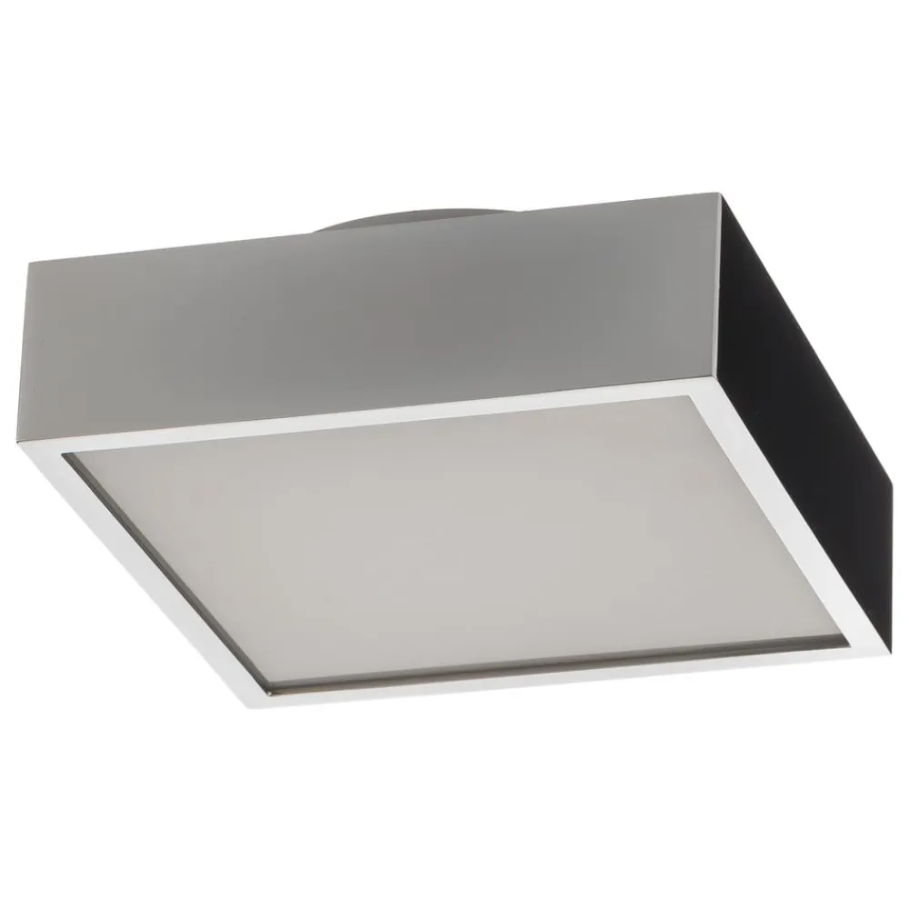 Decor Walther Cut LED-loftlampe, krom, 18x18 cm