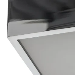 Decor Walther Cut LED-loftlampe, krom, 18x18 cm