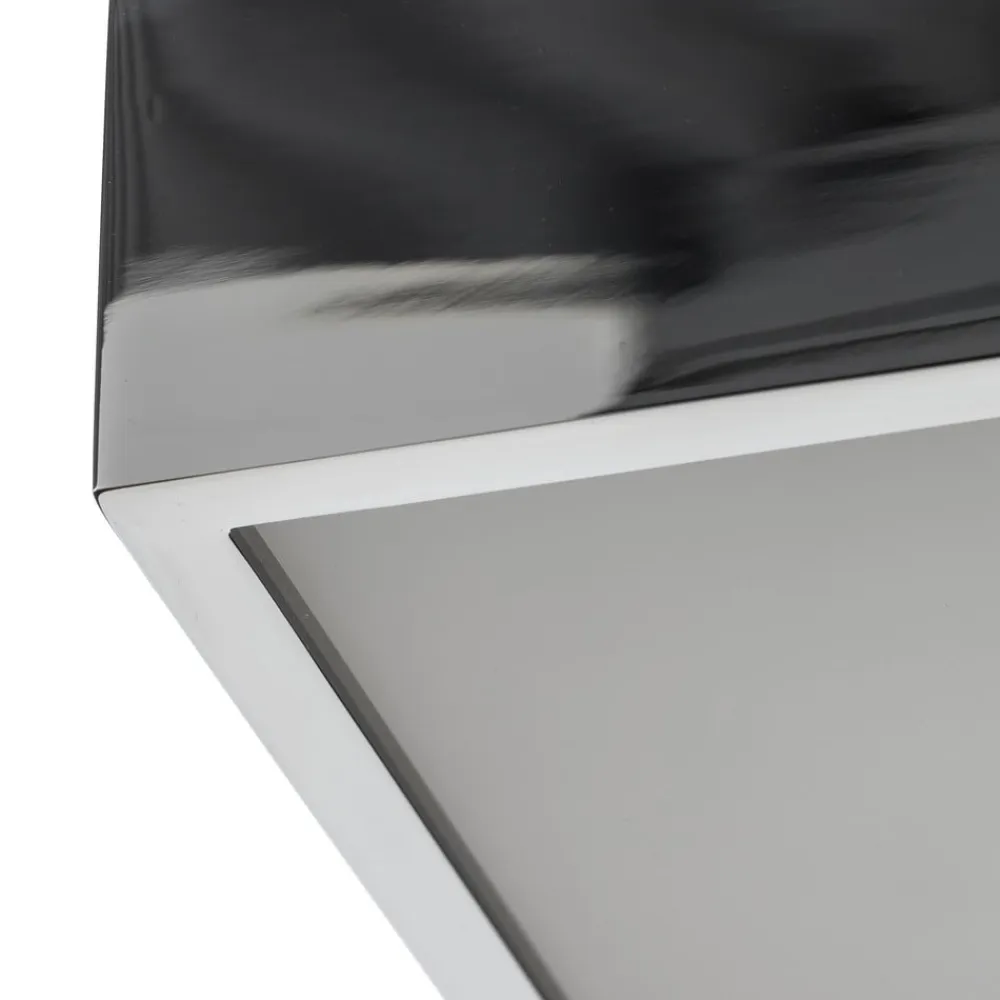 Decor Walther Cut LED-loftlampe, krom, 18x18 cm